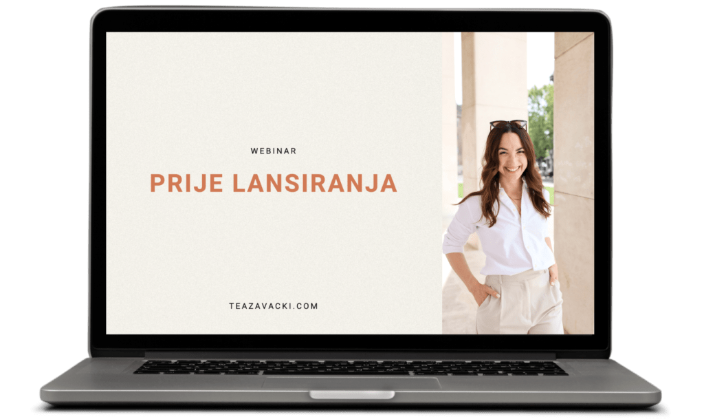 Tea Zavacki - Free webinar - Prije lansiranja